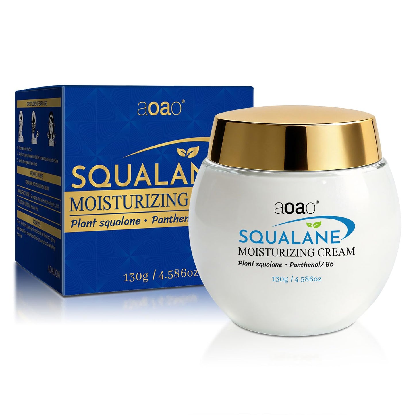 Squalane Face Cream, Ceramide Face moisturizer for Women with Hyaluronic Acid & Panthenol, Moisturizing Treatment for Dry Sensitive Damaged Skin, Nourishing Plant-Derived Formula, 4.59oz (Fresh)