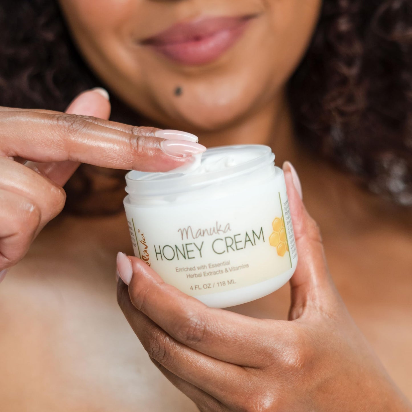 Deluvia Manuka Honey Cream | Hydrating, Soothing for Dry Skin | for Sensitive Skin, Eczema, Psoriasis & Dermatitis - 2 oz Compact Travel Size