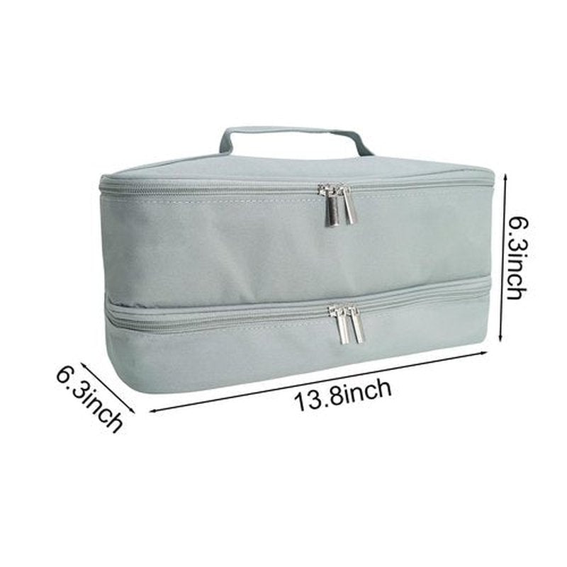 GENCAM Double-Layer Carrying Case for Shark Flexstyle, Travel Case for Shark SpeedStyle, Portable Storage Organizer bag for Shark Flexstyle FlexFusion/Dyson Airwrap Styler and Attachments (Gray)
