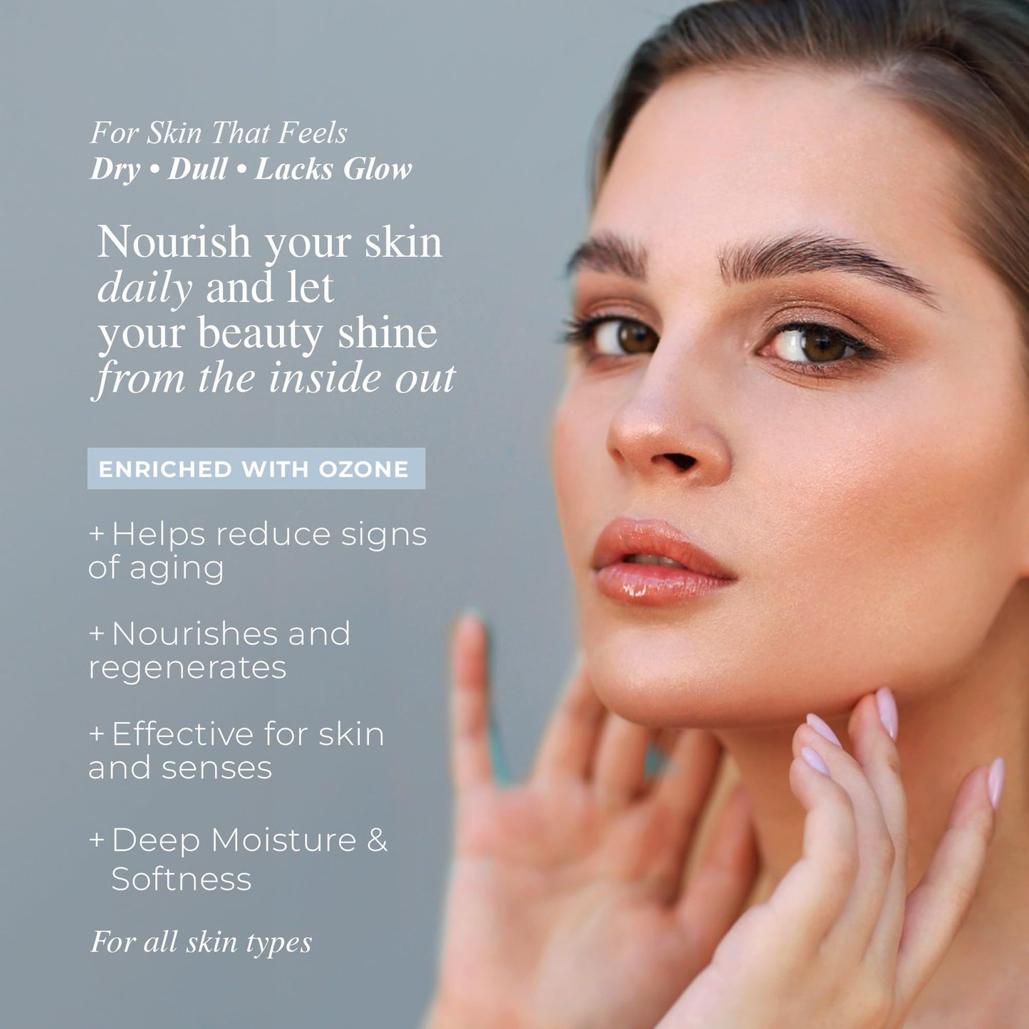 O3NT Skin Oil - Multifunctional Skin Care - Revitalization, Nourishment and Hydration - Active Ozone Therapy - High-Performance Natural Treatment - All Skin Types - 1.01 Fl Oz