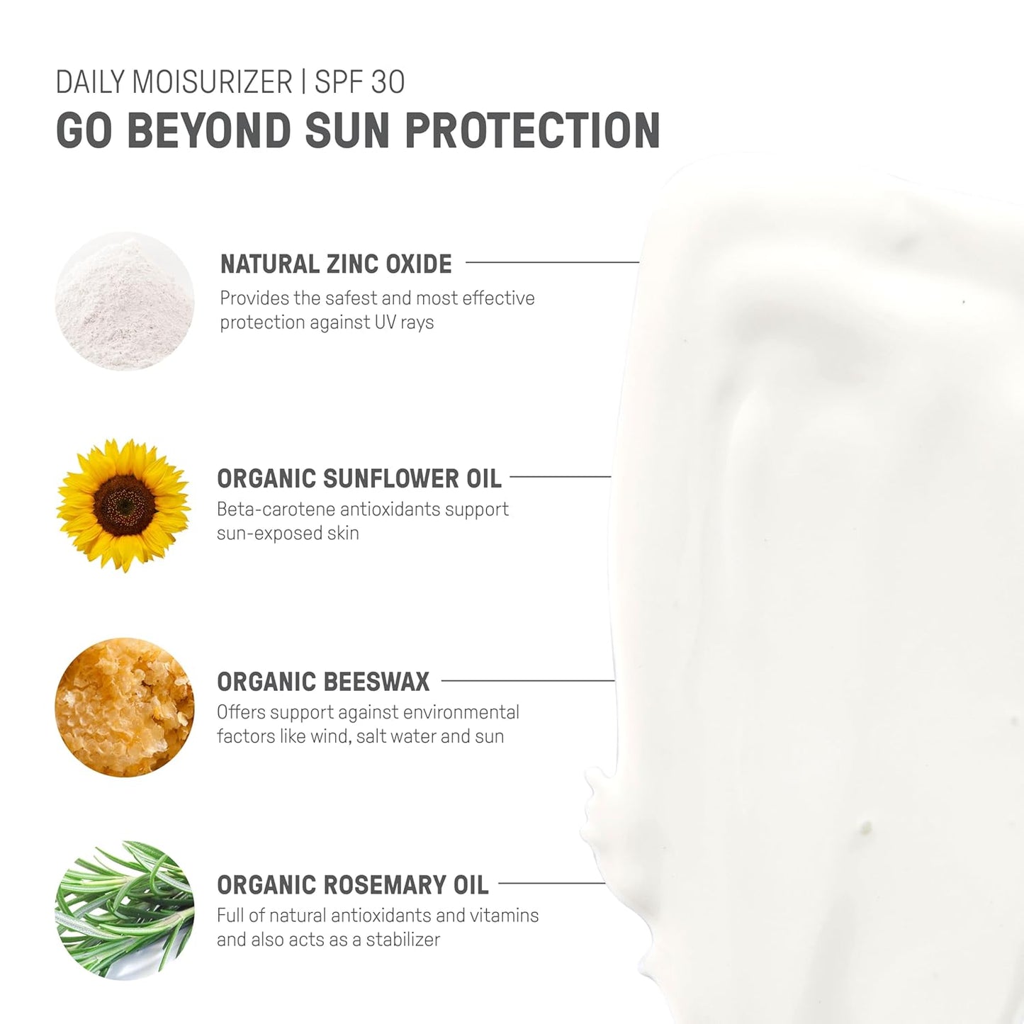 Daily Lifestyle Moisturizer with SPF 30 - Bio-Resin, Reef-Safe, Water Resistant, 1.8 oz