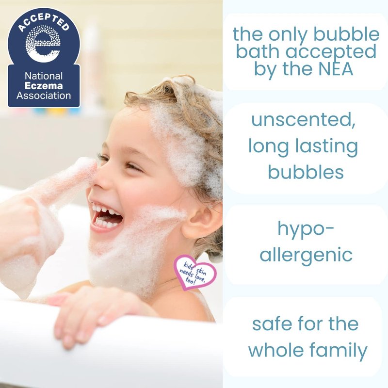 Eczema Relief Bundle - TruKid NEA-Accepted Bubble Bath, Skin Cream & Body Wash | All-Natural, Unscented, Hydrating Formula