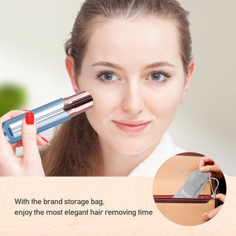 SEIHAI Hair Removal Device, Facial Hair Removal for Women, Rechargeable Hair Remover/face shavers, Facial Hair Remover for Upper Lip, Chin, Included 4 x Replacement Heads