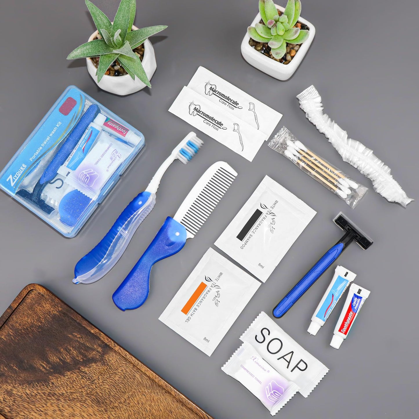 Hygiene Kit Bulk, Folding Design, Individually Boxed, The Travel Hygiene Kit is Fully Equipped and Clean and Hygienic, Convenience Kits Suitable for Hotel, Home, Travel (48-Pack)