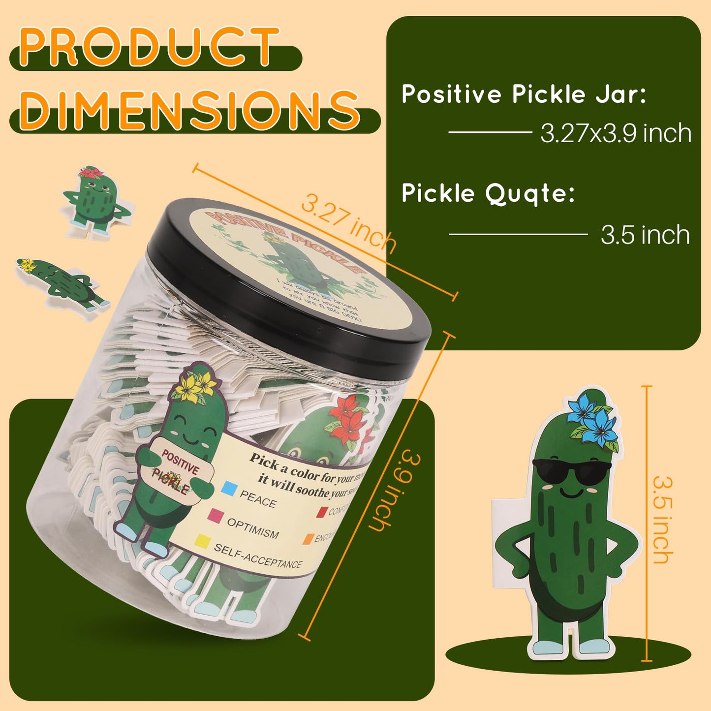 MEBRUDY 90 Positive Pickle Affirmation Cards Jar with NFC, Graduation Gifts, Birthday Gifts for Mom, Women, Teenage, Adults, Teachers, Sisters, Friends, Teen Girl Cute Trendy Stuff