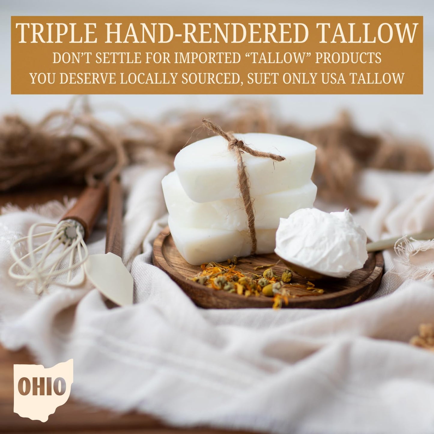 EAP ACRES 100% Grass-Fed Whipped Tallow Balm & Organic Jojoba Oil infused with Organic Madagascar Vanilla Beans/vanilla coffee: face & body moisturizer for dry, sensitive skin/eczema, (VANILLA LATTE)