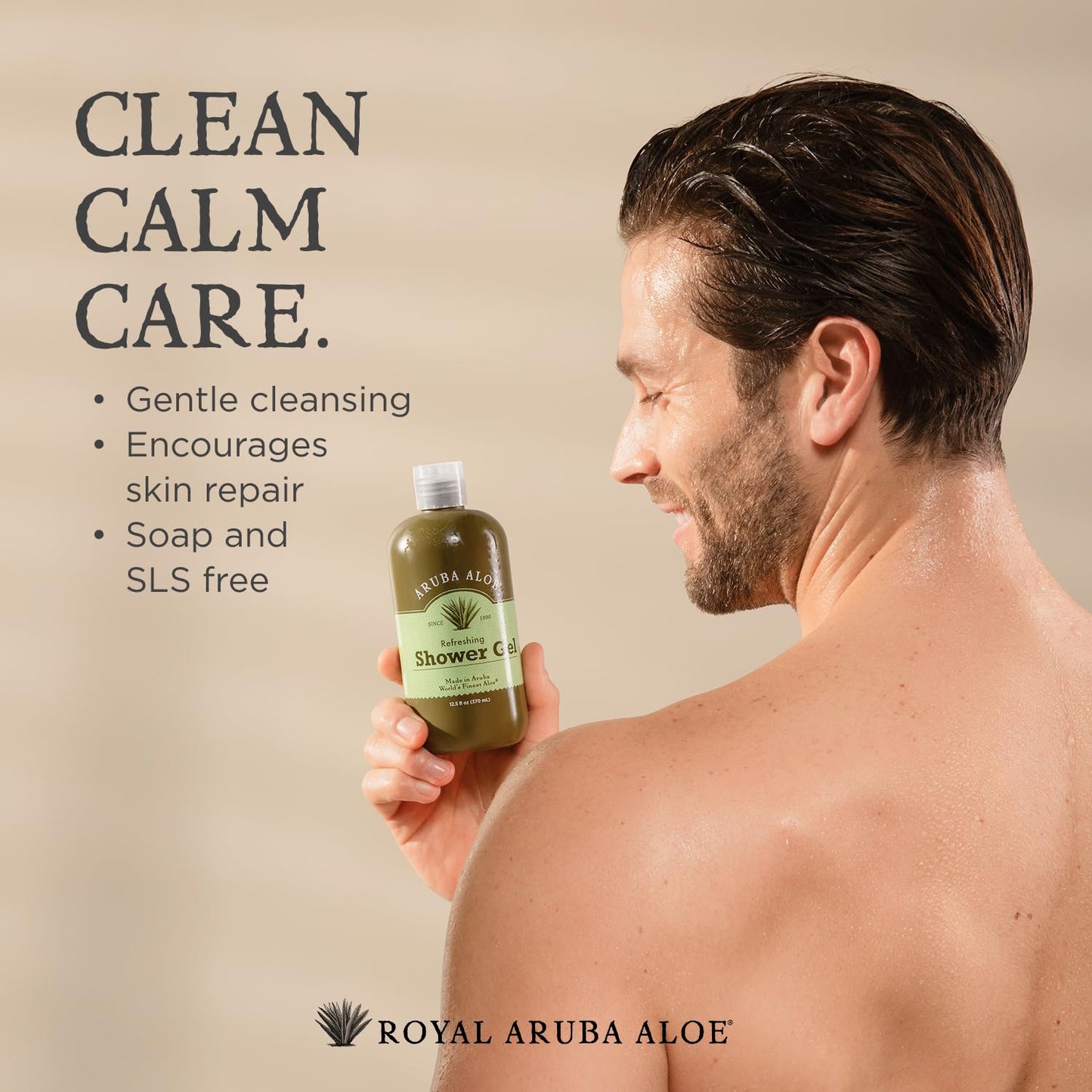Aruba Aloe Refreshing Shower Gel - Gentle Cleansing, Soap-free, Hydrating Formula - Suitable for Sensitive Skin - 8.5 oz Bottle