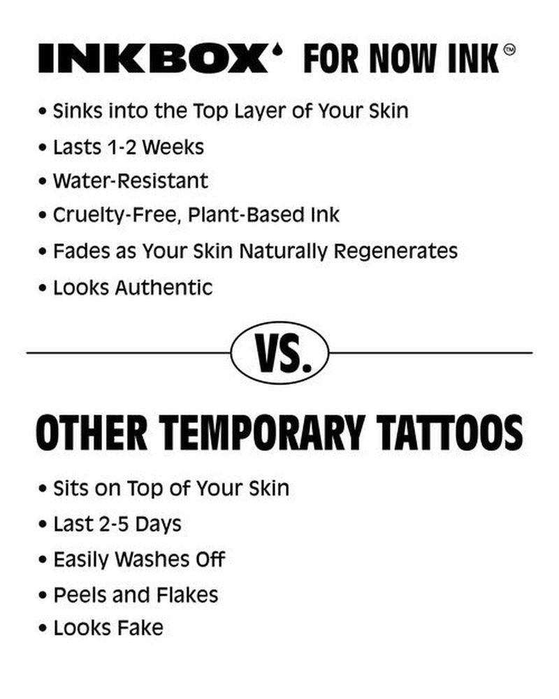Inkbox Temporary Tattoos, Semi-Permanent Tattoo, One Premium Easy Long Lasting, Water-Resistant Temp Tattoo with For Now Ink - Lasts 1-2 Weeks, Stars Tattoo, Kenopsia, 4 x 4 in