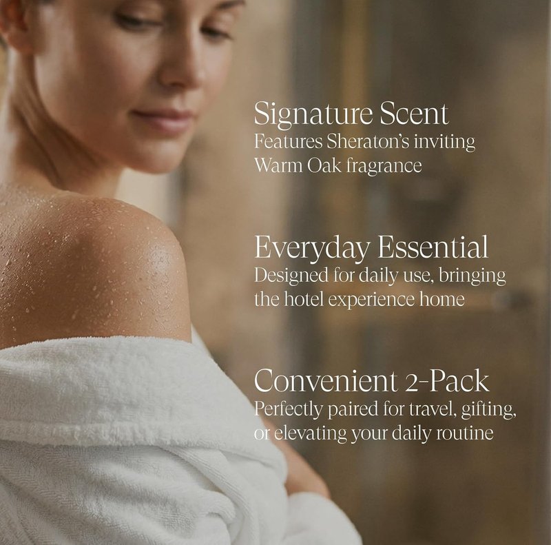 Luxury Hotel Body Lotion & Wash - Warm Oak Scent - 12oz Set | Spa Quality Care