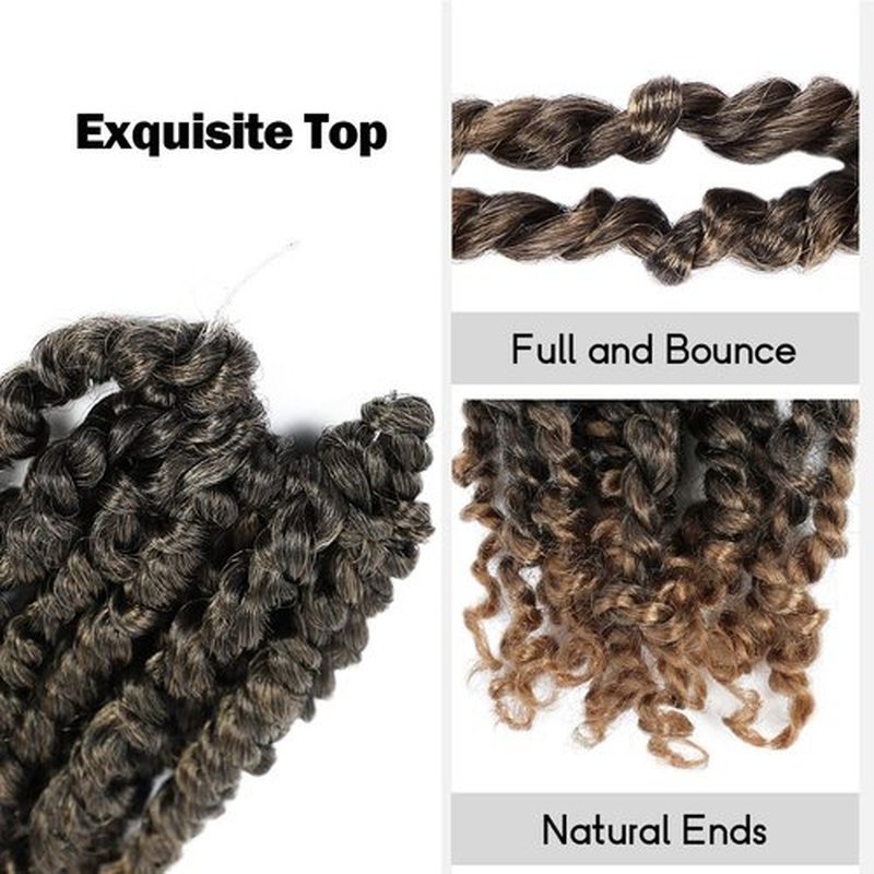 WUDAS Long Passion Twist Hair 30 Inch Pre-twisted Passion Twists Crochet Hair Ombre Honey Blonde Pre-looped Synthetic Crochet Braids (7 Packs,T27)