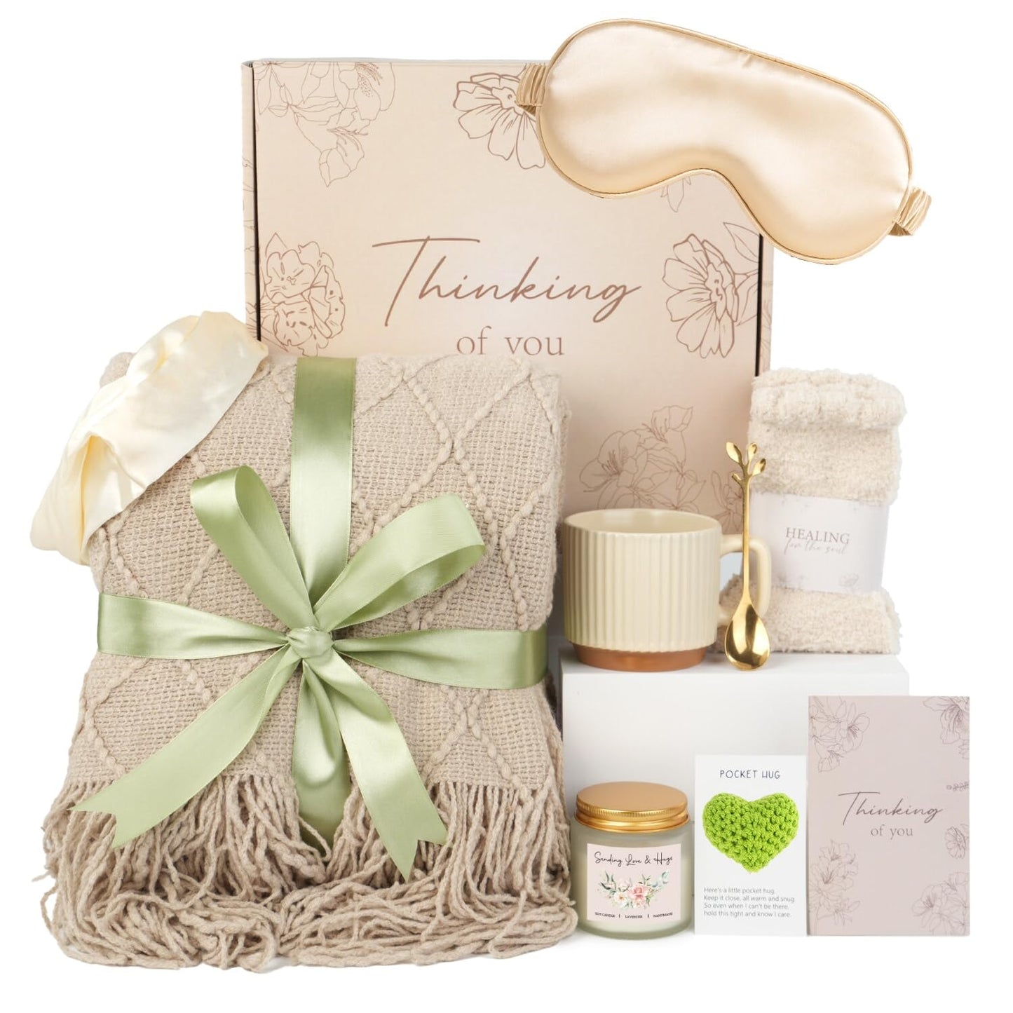 Mothers Day Thinking Of You Gifts For Women, Self Care Gift Set, Get Well Soon Gift Baskets, Care Package For Women, Feel Better, Relaxation, Sympathy, After Surgery Gift
