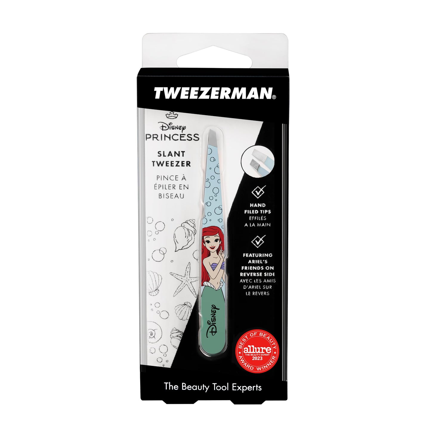 Tweezerman Ariel Slant Tweezer - Eyebrow Tweezers for Women and Men