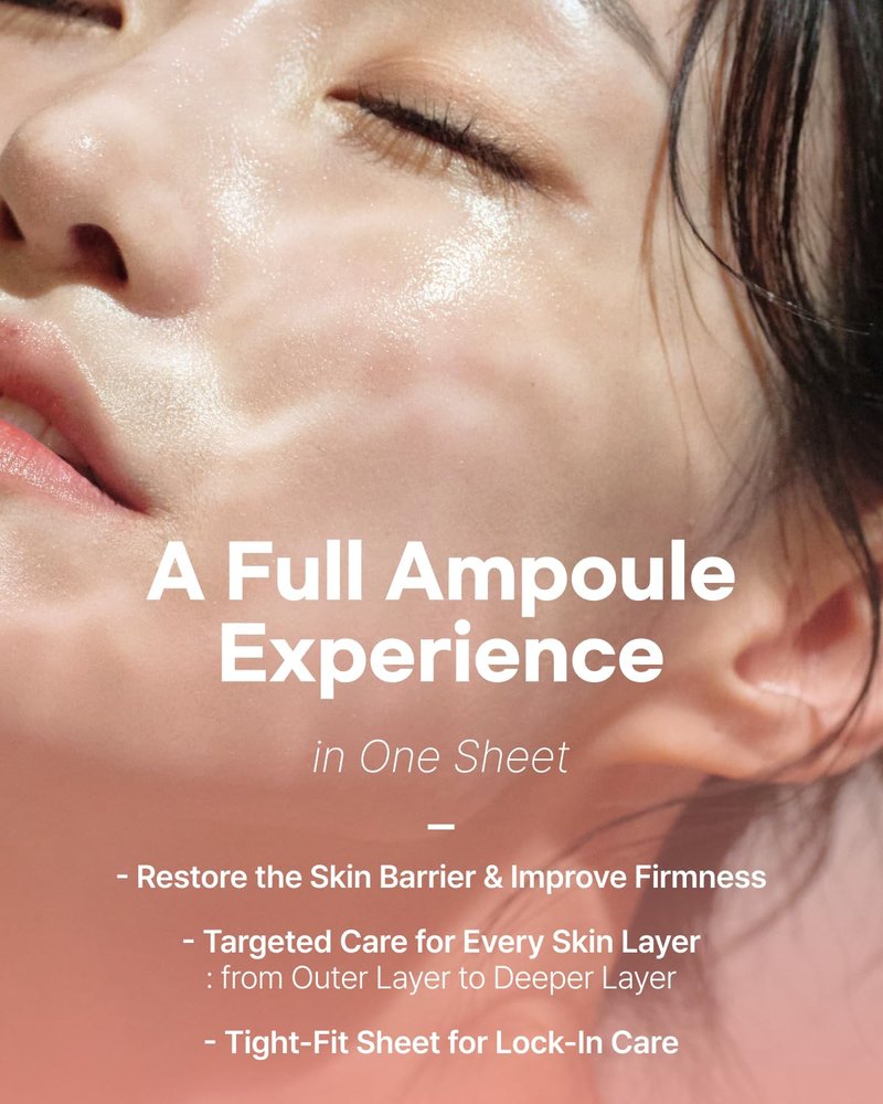 Mucin Collagen Duo - Hydrogel Mask & Voluming Cream Ampoules for Hydration & Elasticity | 5 Sheets & 2 Count