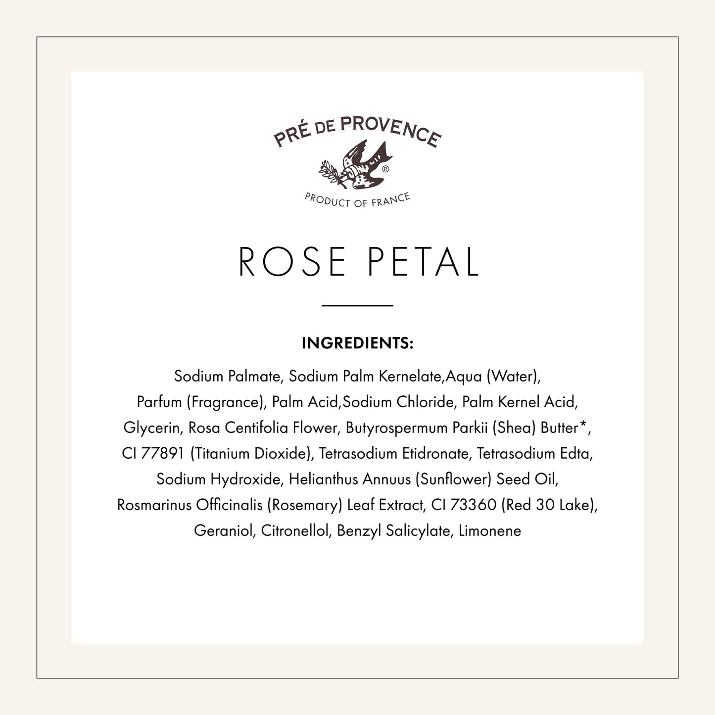 Pre de Provence Artisanal French Moisturizing Soap Bar, Shea Butter Enriched, Quad Milled for Long Lasting Rich Smooth Lather, 5.3 Ounce, Rose Petal