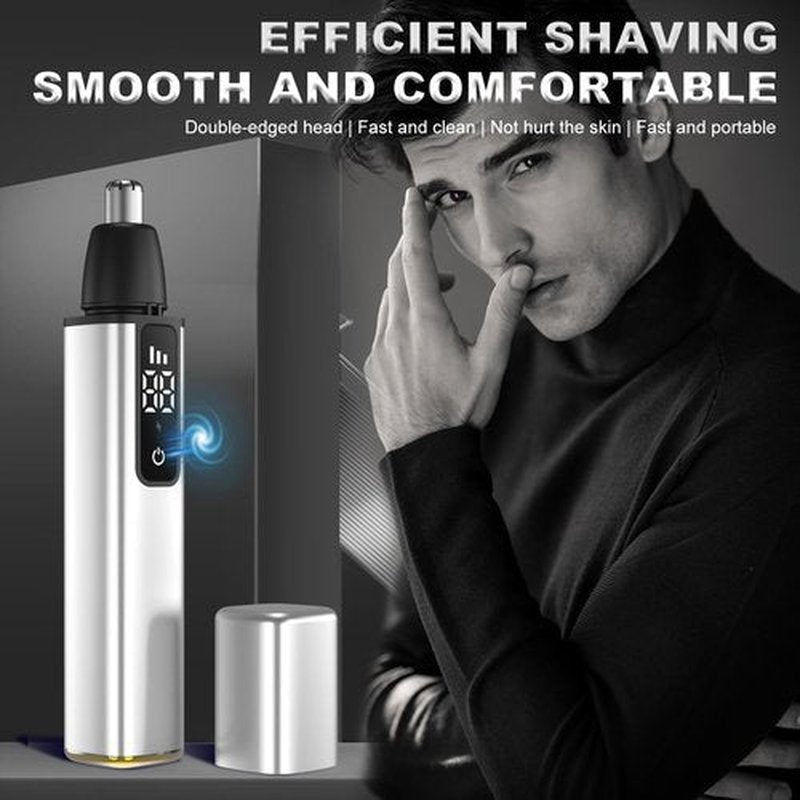 Ear and Nose Hair Trimmer for Men Women–2024 Nose Hair Trimmer Clipper Pro-15,000 RPM Motor with 3 Speed and LED Display, Hair Trimmer Set with Dual Edge Blades, IPX7 Waterproof, Type C Rechargeable
