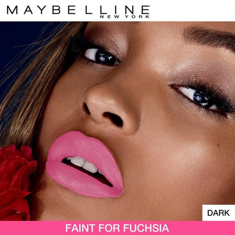 Maybelline Color Sensational Creamy Matte Lipstick, Faint For Fuchsia, 0.15 oz.