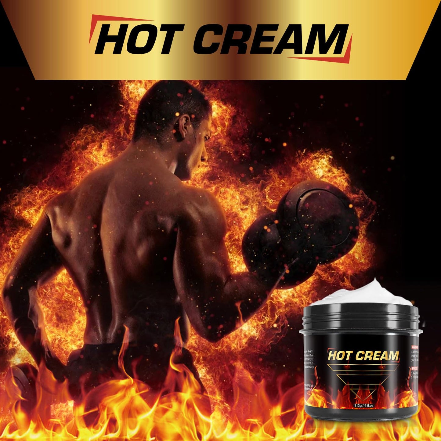 REBODUM Hot Sweat Cream 2 Pack, 4 oz Each Jar (Total 8 oz), Sweat Enhancer Cream for Women & Men, Workout Sweat Cream