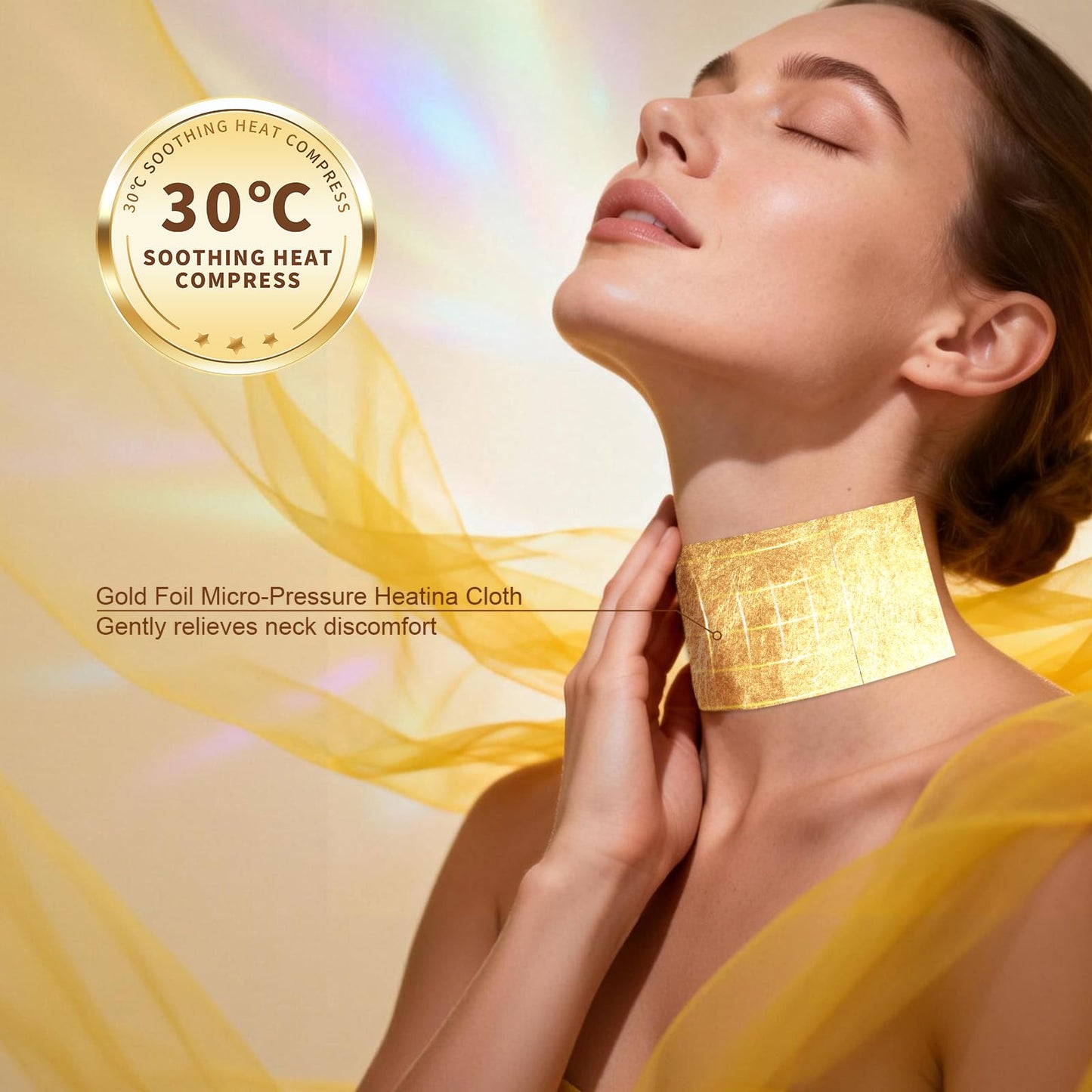 Ycz Collagen Neck Mask, Neck Wrinkle Patches with 8 Peptides and Botanical Serum Deep Hydration Moisturizing Anti Wrinkle Neck Care Lifting Firming Treatment