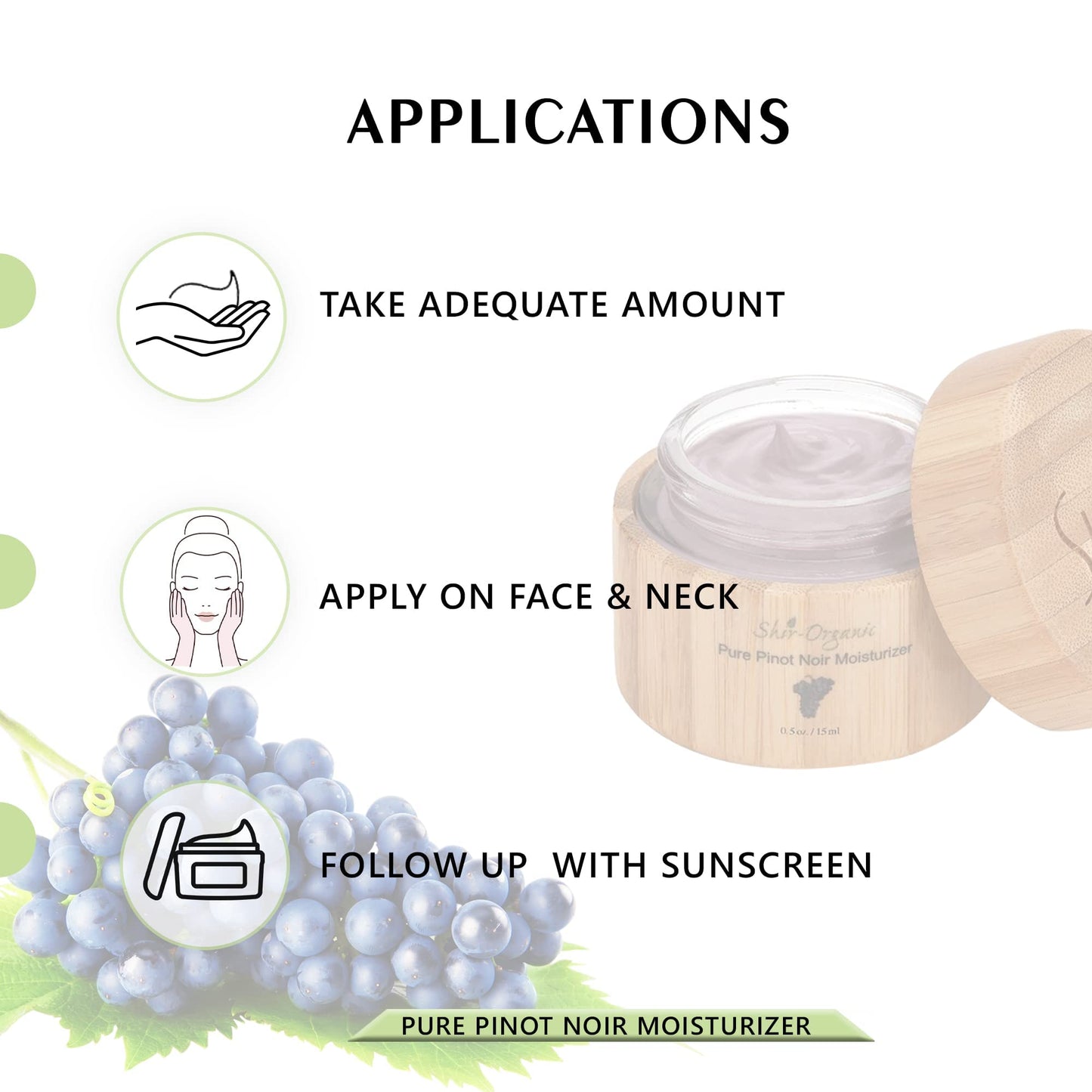 Shira Shir 50ml Organic Pinot Noir Moisturizer for Normal to Dry Skin – Hydrating Facial Cream with Natural Ingredients, Anti-Aging, Nourishing Skin Care for Dry Skin, Organic Skin Care Treatment