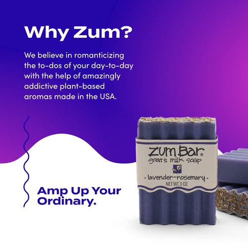 Zum Bar Goat's Milk Soap - Lavender-Rosemary - 3 Ounce (Pack of 3)