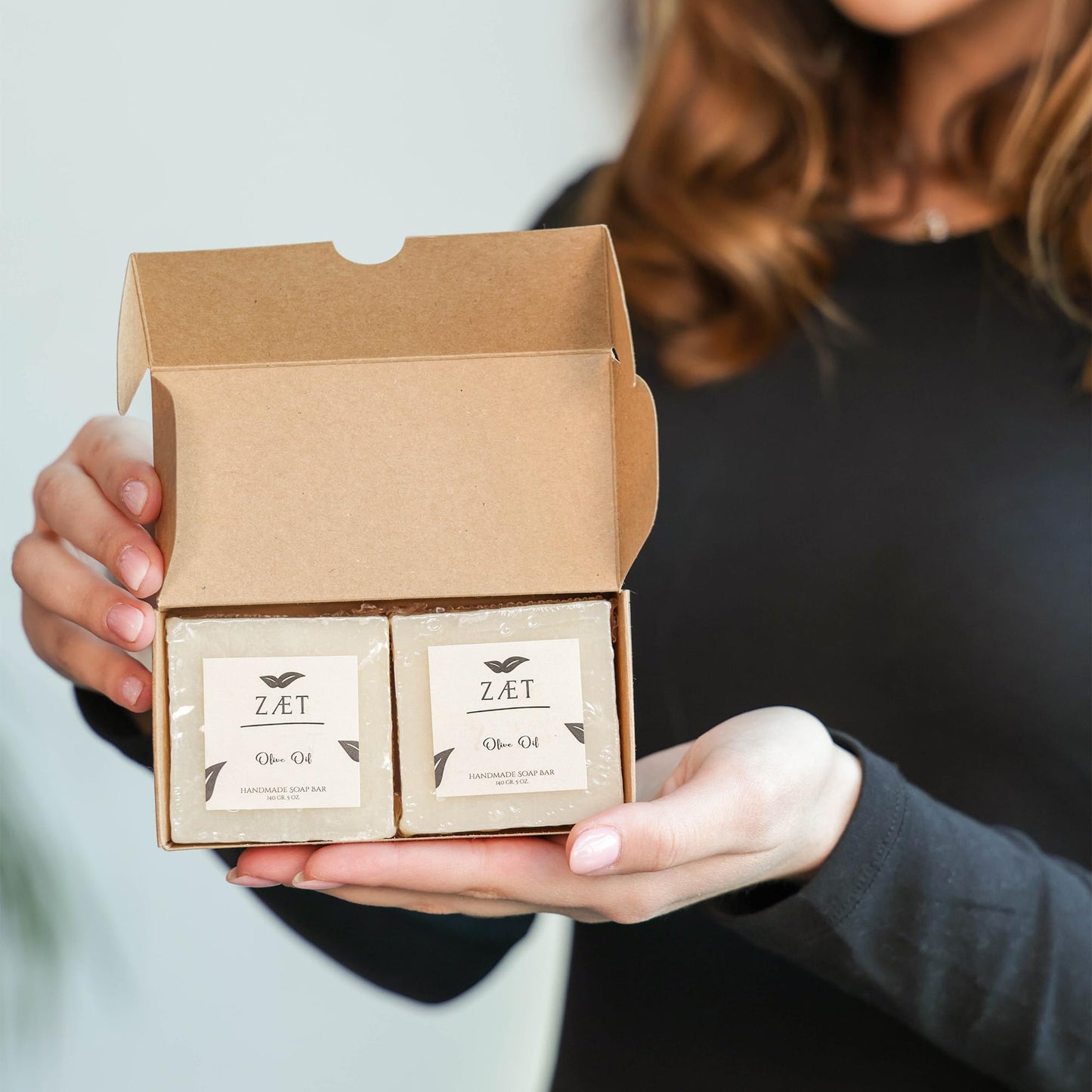 ZÆT Olive Oil Soap Bar, Fragrance Free Handmade Soap for Face & Body | Made with olive & palm oil | Gentle for sensitive, dry skin | 5 oz bar | (Pack of 2)