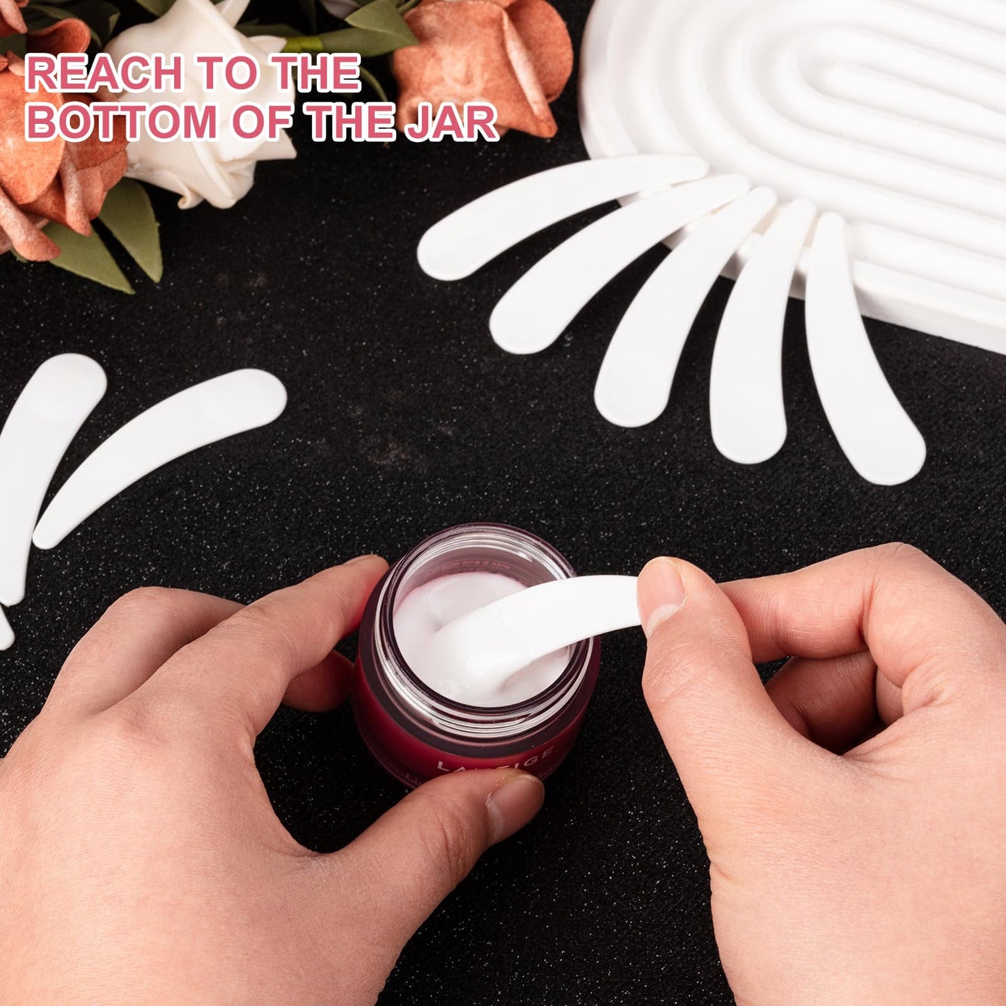 150 Pcs Cosmetic Makeup Spatula Mini, Disposable Plastic
