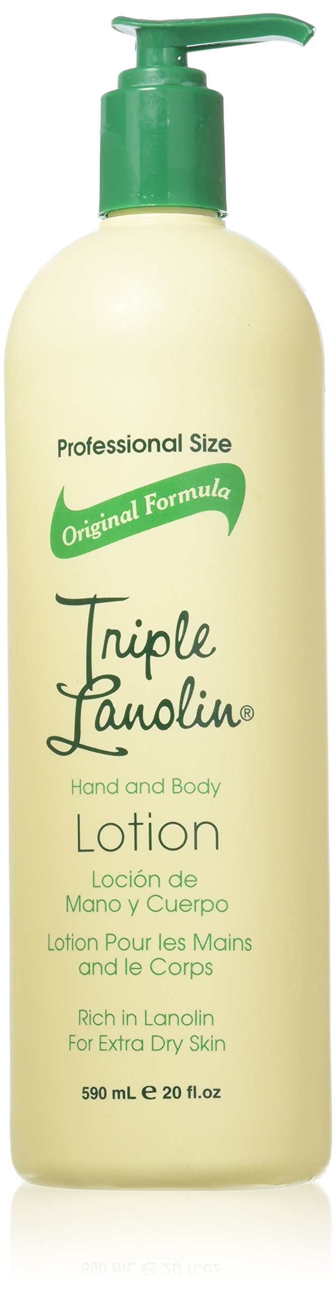 Triple Lanolin Original Formula Hand & Body Lotion (20 oz) – Professional Lanolin Moisturizer for Dry Skin – Deeply Hydrating Hand and Body Lotion – Non-Greasy & Fast-Absorbing