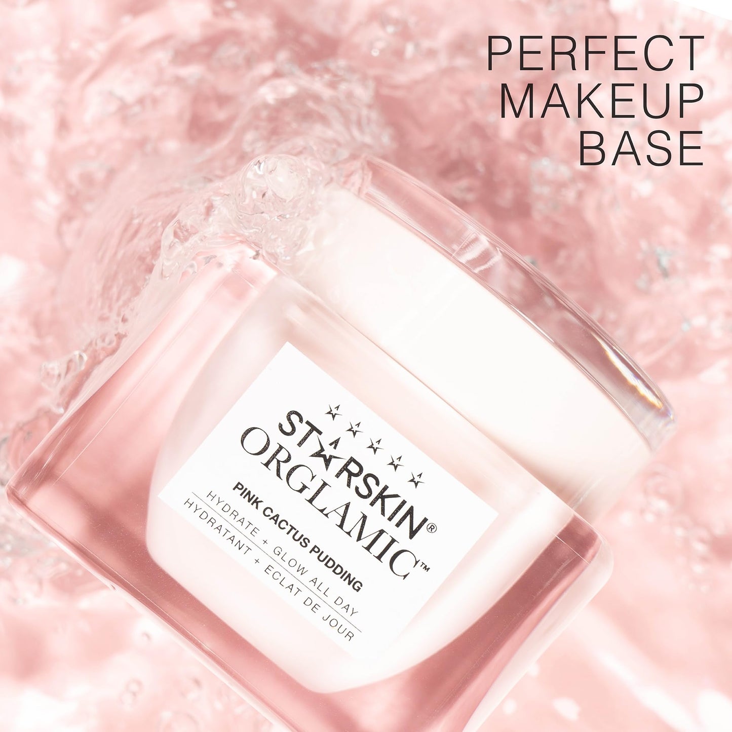 STARSKIN Orglamic Pink Cactus Pudding, Hydrating & Nourishing Cream for all Skin Types, 99.3% Natural with Prickly Pear Cactus Seed Oil & Hyaluronic Acid, Luxurious Glow Moisturizer, K-Beauty - 50ml