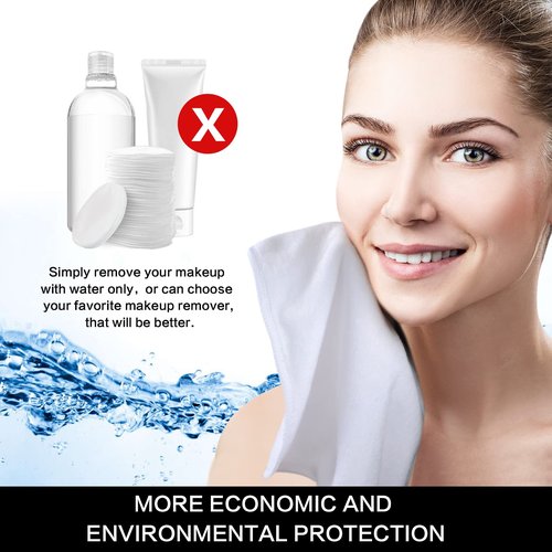 SINLAND Brushed Microfiber Facial Cloths Fast Drying Washcloth 12inch x 12inch Absorbent Face Wash Cloth Soft Makeup Remover Cloths