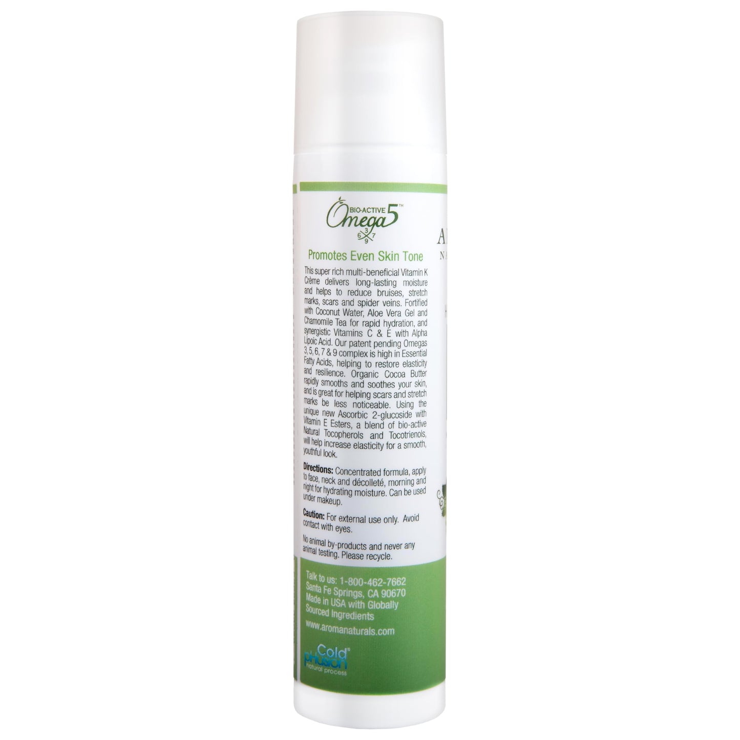 Aroma Naturals Vitamin K plus A and C Omega-X Moisturizing Vitamin Cream, 3.3 Ounce