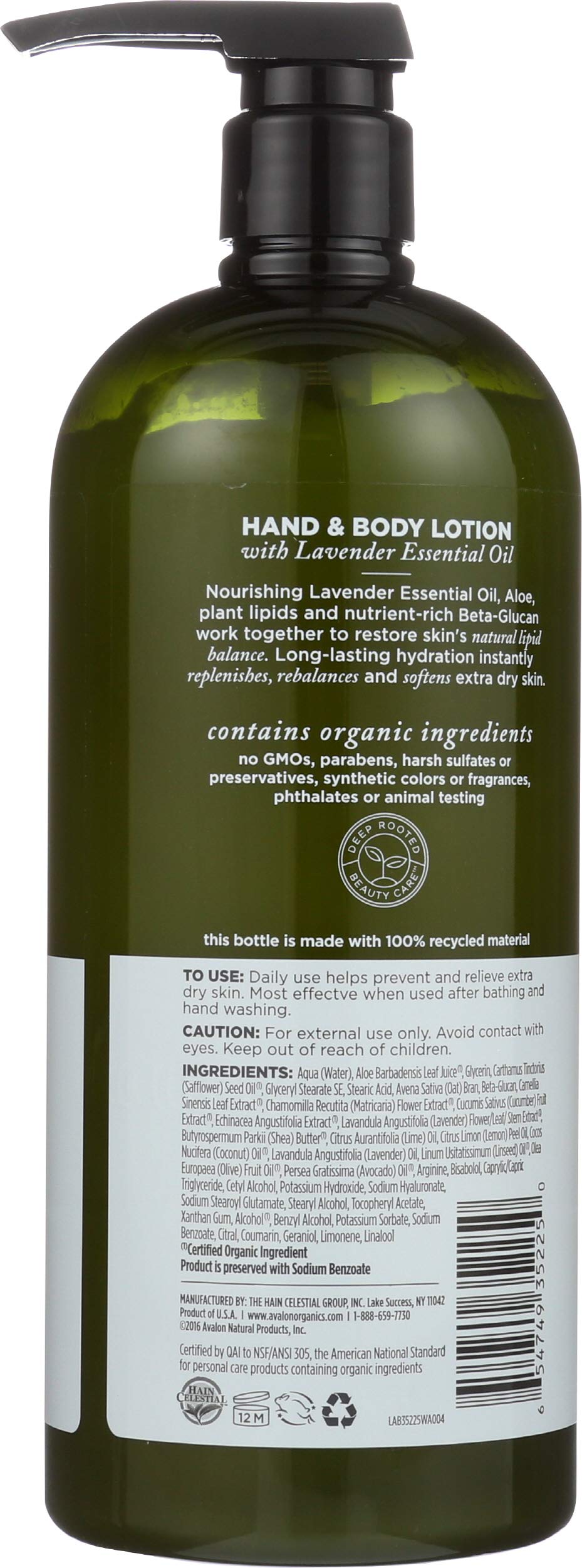 Avalon Organics Hand and Body Lotion Lavender - 32 fl oz