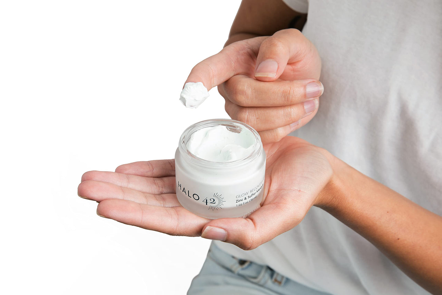 Halo 42 Sulfur Mask Cleanse, Exfoliate, Tighten, Reduce Blemish Glow Recovery Masque with Bentonite Clay, Zinc, Sulfur