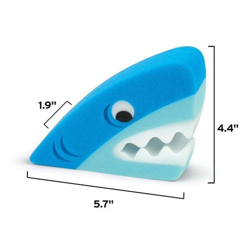 Genuine Fred Bath Biters, Children's Bath Sponge, Shark - Large & Absorbent - Gentle on Skin - Adds Fun to Bathtime or Water Table - Great Gift for Kids & Toddlers