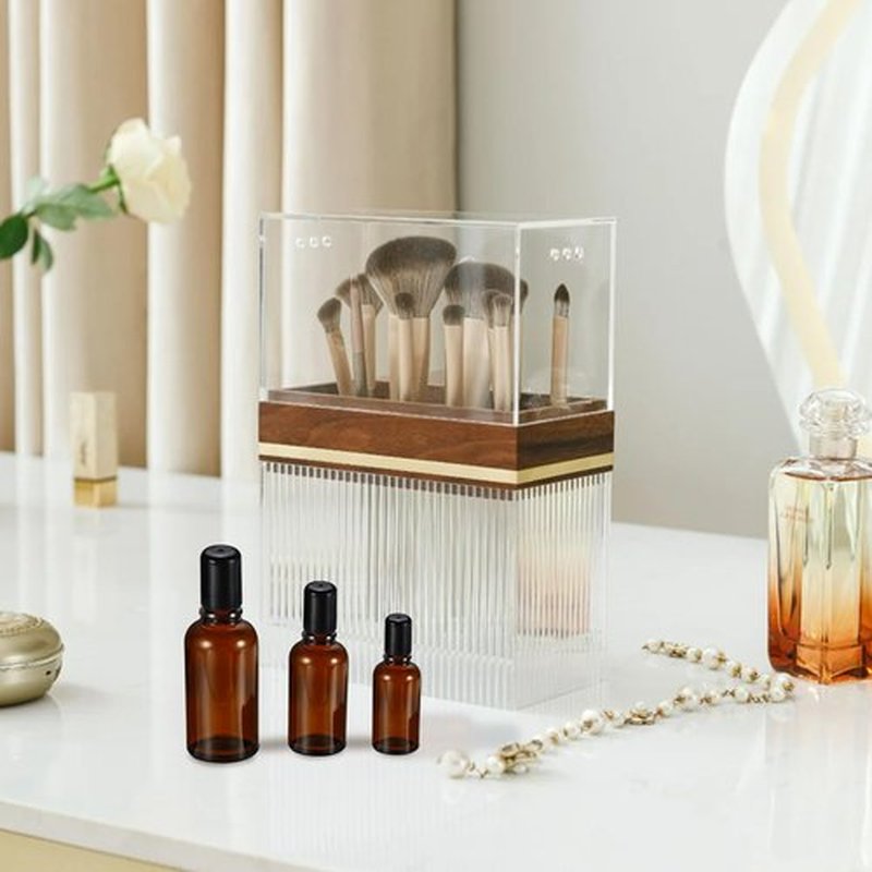HEYLEAYAR 30ML Roller Bottles for Essential Oil, 4 Pack Empty Amber Glass Roller Bottles for Perfume Oil, Roll on Bottles with Stainless Steel Roller Balls, Opener, Funnel and Dropper