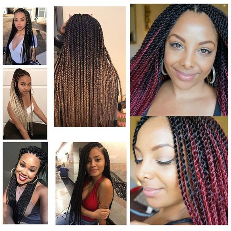 Newluyang Ombre Braiding Hair Pre Stretched,Top Silky Color Blend Synthetic Fiber Easy Braid Hair Extensions,26inch 6packs three Color Yaki Texture Crochet Hair Braids（Black-Brown-Blonde/1B-27-613)