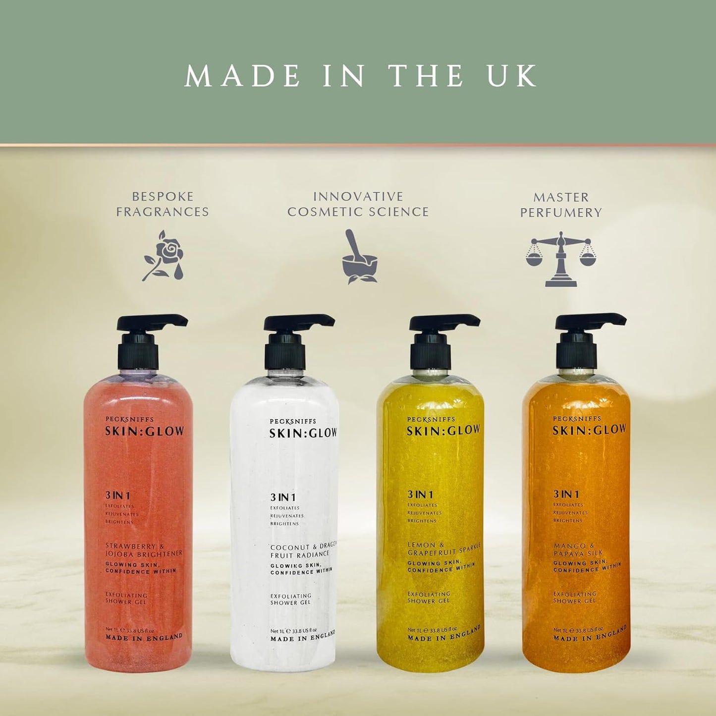 Sandalwood & Vanilla Shower Gel 750ml - Pecksniff's Classic Moisturizing Formula
