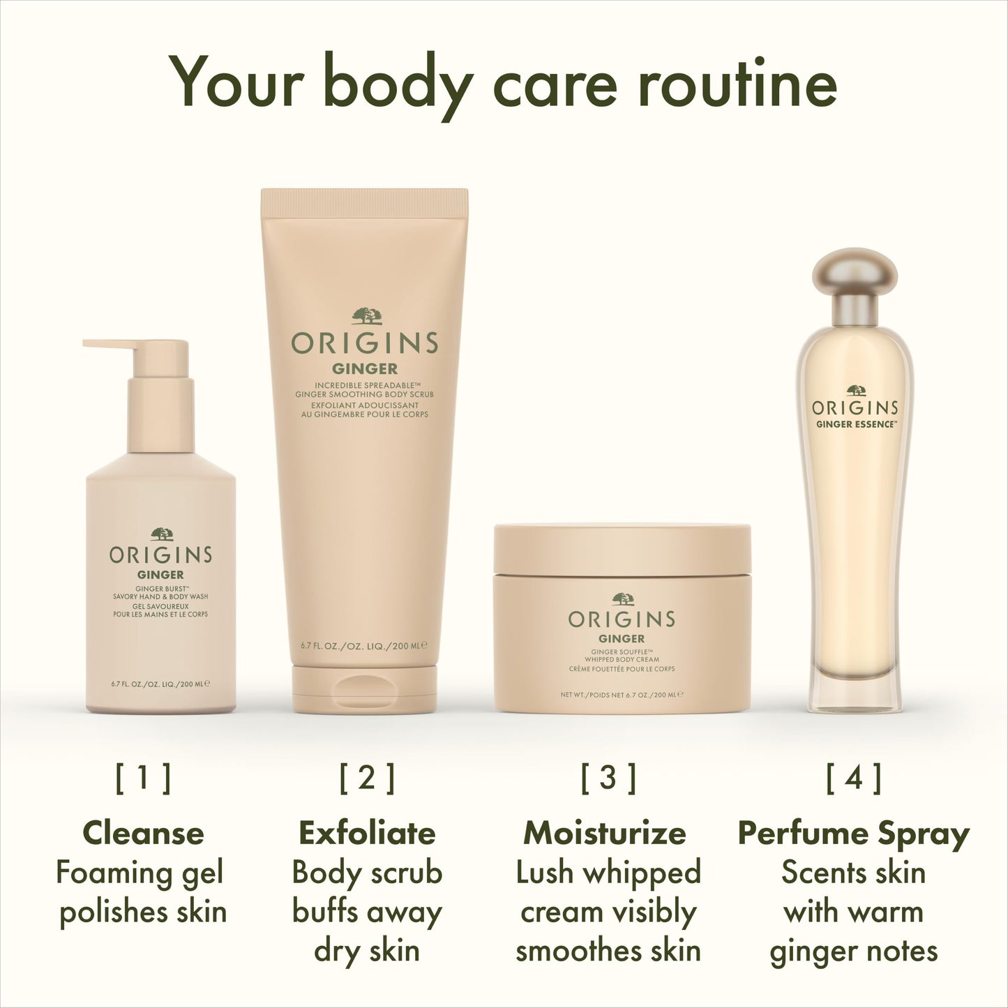 Origins Ginger Souffle Whipped Body Cream | Body Butter For Dry Skin | With Ginger, 6.7 Fl Oz