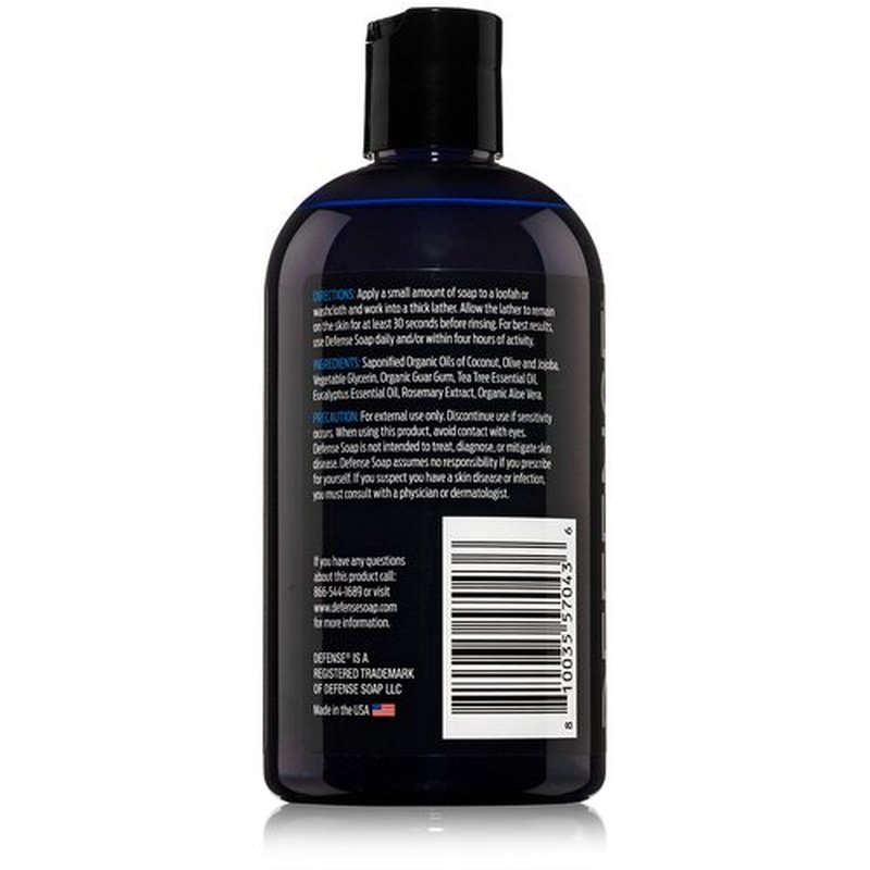 Defense Soap Organic Tea Tree Body Wash | All Natural Shower Gel with Tea Tree Oil, Eucalyptus Oil, and Aloe Vera. Wrestling Inspired, For All Mens & Womens Skin Types. 12 oz