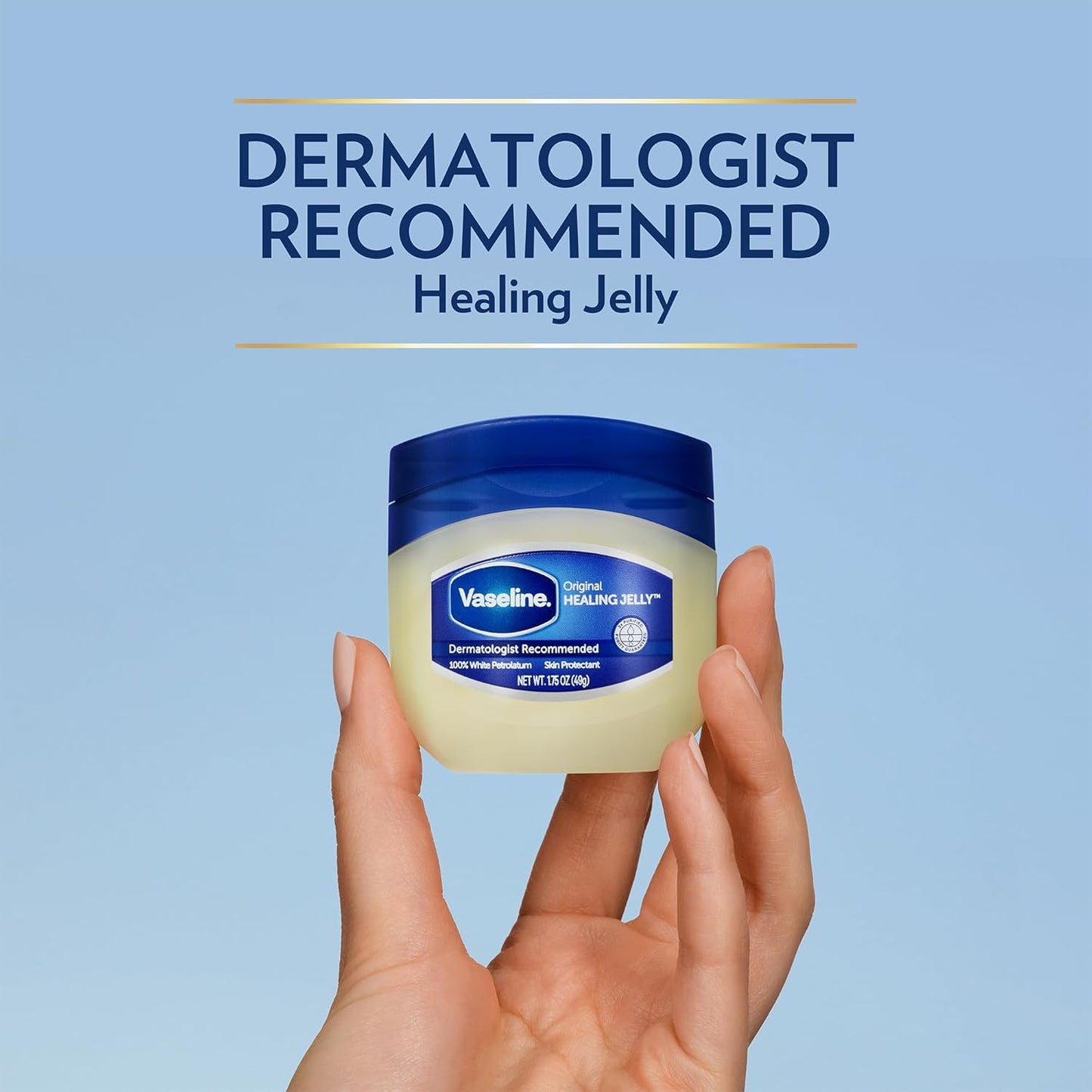 Vaseline Original Petroleum Jelly 1.75 oz - Hypoallergenic Moisturizer for Sensitive Skin (12 Pack)