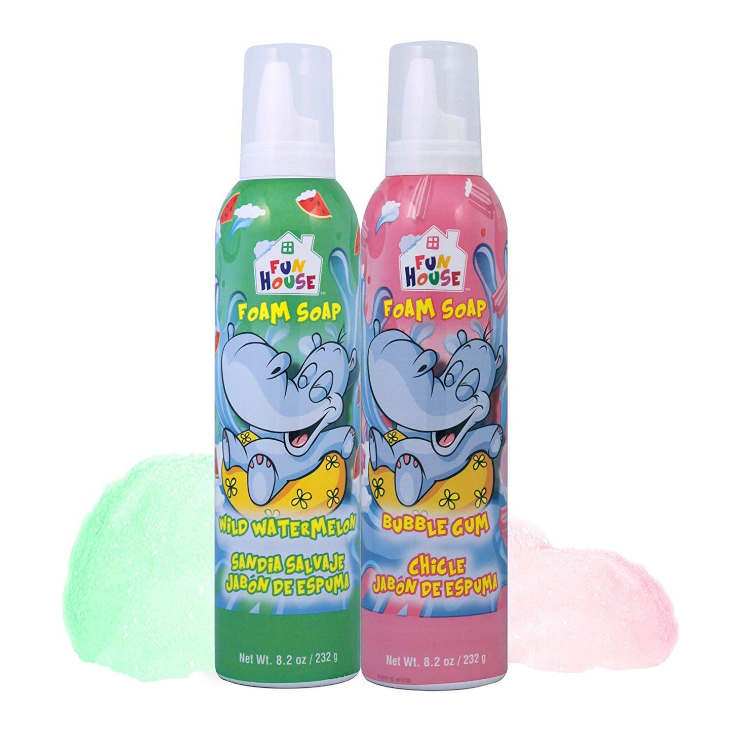 Fun House Kids Foam Soap Wild Watermelon & Bubble Gum,2 Pack