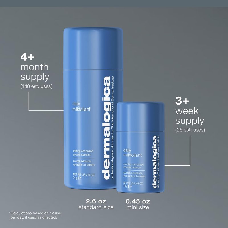 Dermalogica Daily Milkfoliant | AHA & BHA Face Exfoliator - Oat-Based Powder Scrub for Calming, Polishing & Hydrating Skin