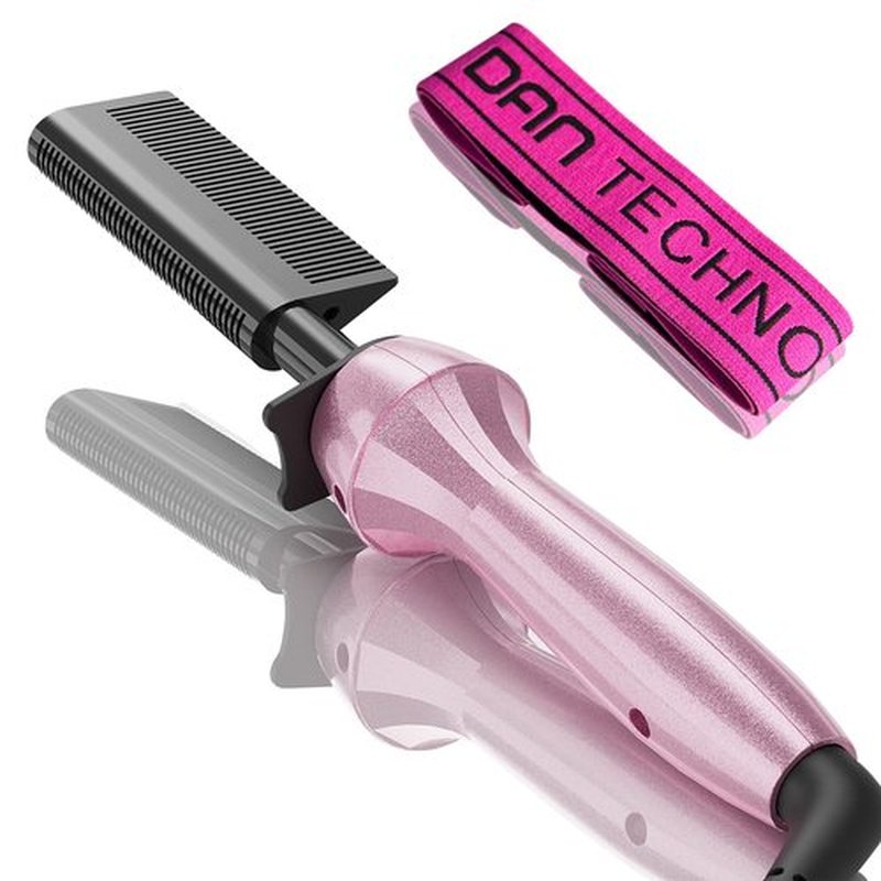 Dan Technology Double-Sided Teeth hot Comb,hot Comb Electric for Wigs,Travel Size Plug in hot Comb,500 Degree hot Comb Hair Straightener,Adjustable Temperature,60 min Shut Off