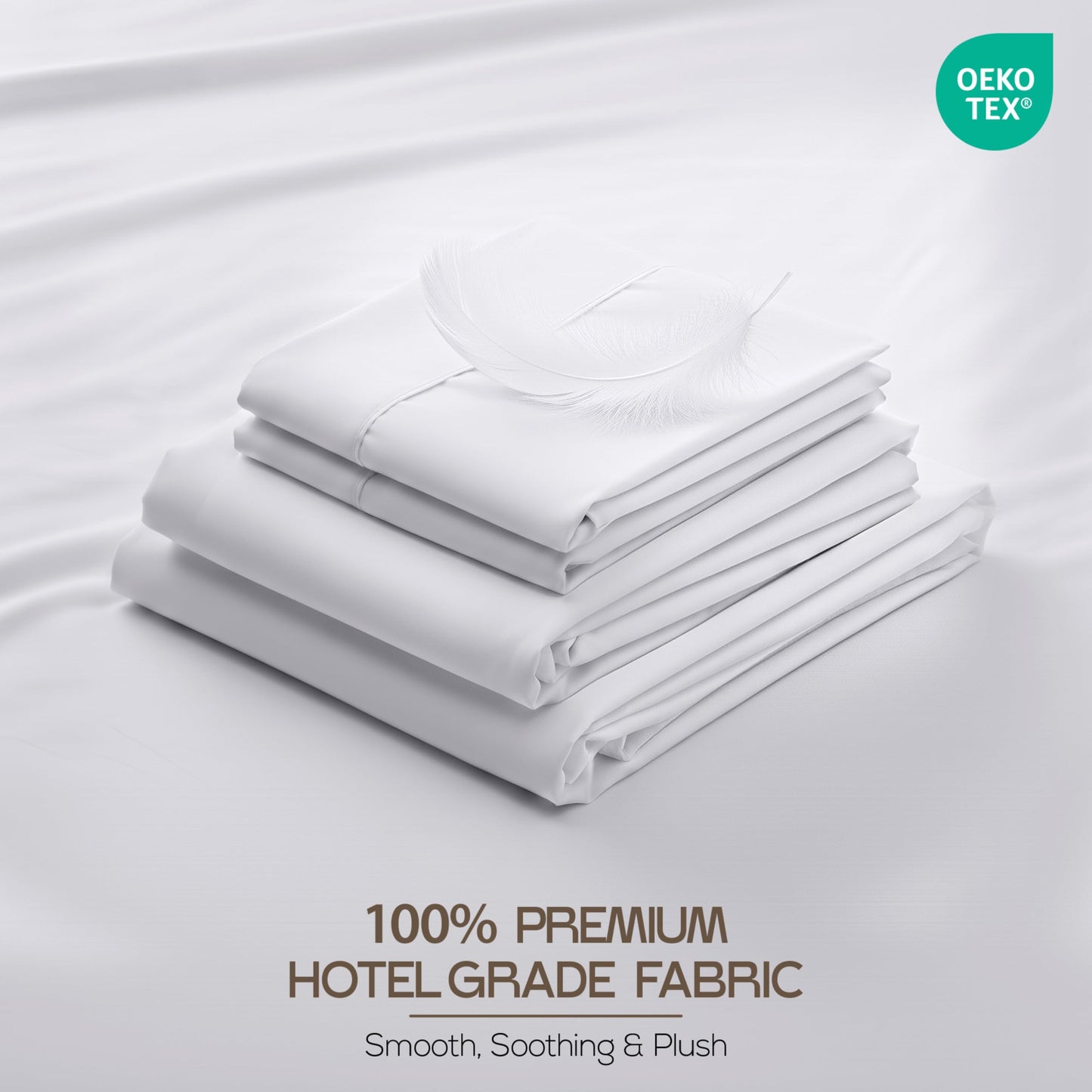 10-Pack Hotel King Size Sheet Set, Soft Brushed Microfiber Hotel Sheets, Hotel Quality Bedding, Deep Pocket, Shrink & Fade Resistant, Easy Care, White