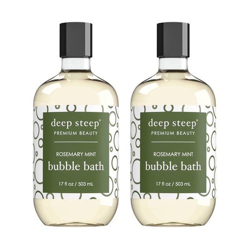Deep Steep Bubble Bath, 17oz (Pack of 2) (Rosemary Mint)