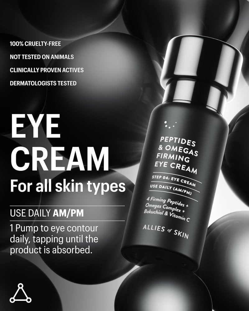Allies of Skin Peptides Firming Eye Cream & Daily Moisturizer Duo - Anti-Aging Hydration for Face & Neck (0.5 oz / 1.6 oz)