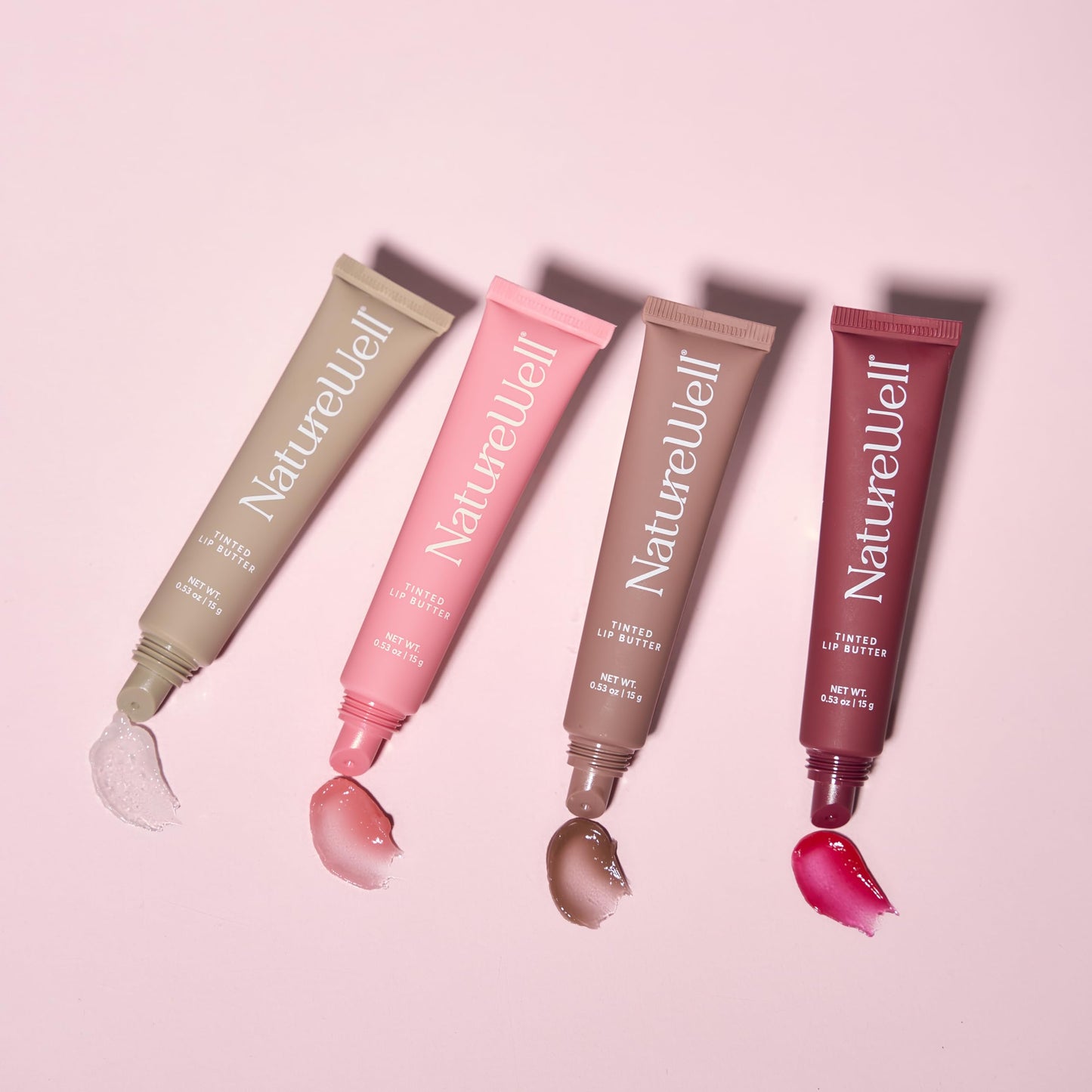 NatureWell Tinted Lip Butter Variety Pack of 4, 0.50 Oz Each