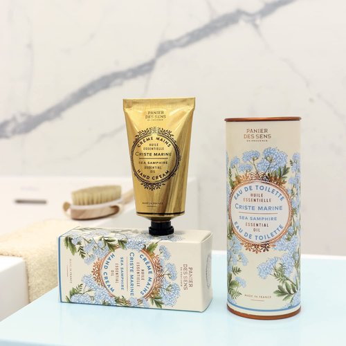Panier des Sens - Hand Cream for Dry Cracked Hands - Sea Samphire Hand Lotion with Shea Butter & Olive Oil - Vitamin E Skin Moisturizer with 97% Natural Ingredients - Made in France, 2.5 fl oz