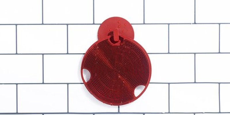 Boie USA Flat Body Scrubber - Soft Silicone-Like Exfoliating Shower Scrubber & Body Cleansing Brush - Stick-to-Wall Loofah Replacement - Body Exfoliator for All Skin Types - Red