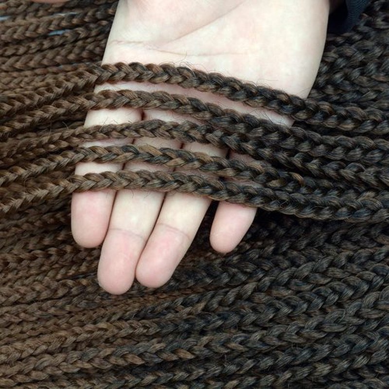 KGBFASS Box Braids Crochet Hair Extensions Ombre Brown Long Pre-looped Goddess Braiding Crochet Hair 24inch Synthetic Medium 3X Box Braiding Hair for Black Women(1B/30#)