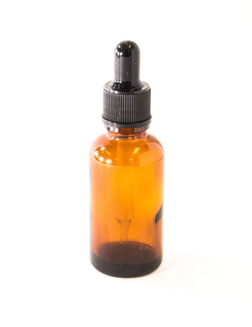 Nelipo 1oz Amber Glass Bottles for Essential Oils with Glass Eye Dropper - Pack of 6
